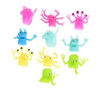 Yardwe 10 Piezas Juguetes de Dedos de TPR Resistente de Mini Títeres para Historias Roles Accesorios para Manos Pequeñas Fiestas y Reuniones Familiares