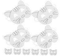Yardwe 10 Piezas Máscara de graffiti en máscara para máscara para colorear animales vestirse fiesta máscaras de papel de bricolaje de papel para manualidades