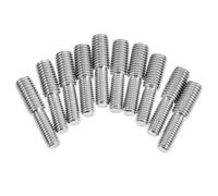 Yardwe 10 Tornillos Adaptadores de Rosca de Acero Inoxidable M8x20 a M10x20, Reductores de Tornillo Metálicos de Doble Extremo para Herrajes de Muebles, Varillas Roscadas para Proyectos