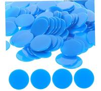 Yardwe 100 Piezas Chips Coloridos póker marcadores Papas Fritas fichas de Bingo para Juegos de Bingo fichas de recompensa fichas de plastico para Juegos el plastico Azul