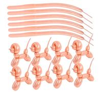 Yardwe 100 Piezas globo de tira de metal Decoración de fiesta Decoración de celebraciones kit de modelado de globos Fiesta de globos retorcidos de látex globos a granel emulsión Rose Gold