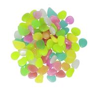 Yardwe 100 Piezas Piedras de guijarros Glow in The Dark Stones guijarros para pecera Piedra Falsa Decoraciones de jardín decoración Piedras de Canto rodado para pecera Artificial Decorar