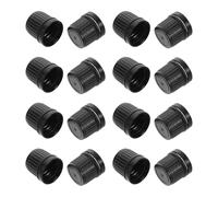Yardwe 100 Piezas Tapón de Rosca para Botella de Aceite Esencial Cubierta para Botellas de Aceites Esenciales Plástico Negro 18 Dientes a Prueba de Fugas de Fragancia y Difusor