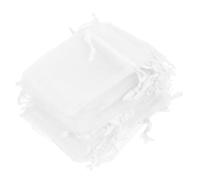 Yardwe 100piezas Pequeñas de Malla Cordón para Guardar Joyas Bolsas de Obsequio Cordón para Embalaje de Joyas para Guardar Collares y Otros Accesorios