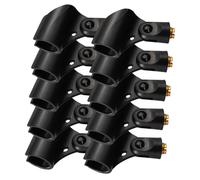 Yardwe 10piezas Abrazaderas Micrófono Pinza Soporte Adaptador Hembra Micrófono Mano Fácil Instalar Soporte Inalámbrico Durabilidad Pe Abs Podcasting