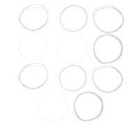 Yardwe 11piezas Cuerdas De Nailon Plateadas Para Oud Cuerdas De Material De Nailon y Aleación Kit De Reemplazo Tensión Equilibrada Para Conciertos De Oud Árabe y Turco