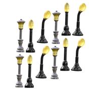 Yardwe 12 Piezas Adornos Luminosos en la luz de la Calle Ligero decoración del Patio Trasero Exterior Luces de Jardin Mini luz de Noche Accesorio de alumbrado público Luminoso Resina