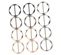 Yardwe 12 piezas Clips Metálicos para Fijar y Ajustar Esquinas de Camisetas y Bufandas Anillos Decorativos para Mujeres Hebillas Versátiles para Camisetas Chales y Pañuelos