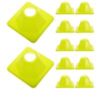 Yardwe 12 Piezas Cono de Entrenamiento de Agilidad para Fútbol, PE | Parte Superior Ensanchada, Resiste Deformación y Viento, Uso Interior y Exterior, para Carreras Nocturnas