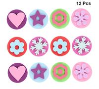 Yardwe 12 piezas Sellos de Pintura de Doble Cara EVA Conjunto de Kits con Plantillas Creativas para Dibujo y Graffiti Herramientas Educativas para Aulas Escolares Color Color Aleatorio