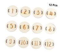 Yardwe 12 Piezas Tarjetas Mensuales Bebés Celebrar el Cumpleaños y Momentos Especiales Accesorios Fotografía de Recién Nacidos Seguros