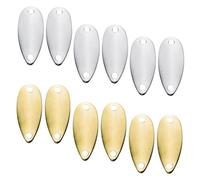 Yardwe 12piezas Boca De Caballo Lentejuelas Anzuelo Simple De Pesca Metálico Kit para Hacer Señuelos Accesorio De Pesca para Agua