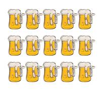 Yardwe 15 piezas Broches Luminosos de Jarra de Cerveza Decorativas con Efecto Parpadeante para Fiesta Oktoberfest y Despedida de Soltera Accesorios Divertidos para Adultos
