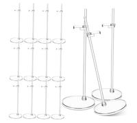 Yardwe 15 Piezas Puesto De Muñecas Soporte De Exhibición De Muñecas Figura De Pie Apoyo Chicas Stands De Muñecas Alto Pequeña Soportes Cifra para El Plastico Transparent