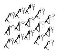 Yardwe 15 Piezas Unidades Clips de Micrófono de Solapa Metálicos Resistentes Diseño Compacto para Sujeción Segura Accesorios para Micrófonos Lavalier Entrevistas y Grabaciones