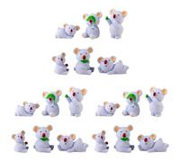Yardwe 18 Piezas Koala Ornamentos Paisaje jarrones de Flores Koala Adornos Decorativos en Miniatura Juguetes de Escritorio automotriz Arte y artesanía Mini Figuras Animales Resina
