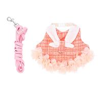 Yardwe 1juego Arnés y para Conejos con Vestido Decorativo De Conejita Traje De Fiesta para Diseño Chic y