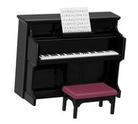 Yardwe 1Juego Mini Piano y Accesorio De Muebles Miniatura para Casa De Muñecas y Decoración Juguete para Mover