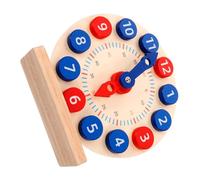 Yardwe 1juego Reloj De Madera para Niño Niña Juguete Educativo De Cognición para Aprendizaje Casa y Escuela Fomenta Habilidades De Comunicación y Pensamiento Lógico
