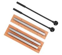 Yardwe 2 Juegos Instrumento de Campanas de Meditación de Madera y Metal con Mazo, Tonos Brillantes y Eco Resonante para Ejercicios de Yoga y Mindfulness en Adultos