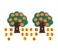 Yardwe 2 Juegos Juguete Educativo Árbol de Fieltro Naranja para Preescolar Manipulativo Desmontable para Aprendizaje Matemático Casa y Jardín de Infancia Interactivo para Niñas
