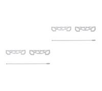 Yardwe 2 Juegos Soporte Transversal de Estufa Cocina Solar Unidad parilla Carpa estanterias Plegables estantes Plegables Soporte Mini Olla Parrilla de Barbacoa de Acero Inoxidable Silver