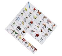 Yardwe 2 Juegos Tarjetas de Alfabeto Educación Temprana Material Didáctico Letras Decoración de Habitaciones Infantiles