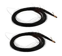 Yardwe 2 Paquetes de Crin de Caballo Negro para Viola Material Sintético Flexible y Delicado, Resistente y Fácil de Reparar el Bastón de Viola