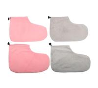 Yardwe 2 Pares Funda Práctica para Pies Terapia de Cera de Algodón y Felpa, Calentador Cómodo para Spa Talones Agrietados en Baño de Parafina