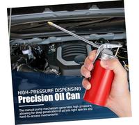 Yardwe 2 piezas Aceitera Metálica de Alta Presión con Bomba Manual para Lubricación Automotriz Dos Envases Resistentes para Mantenimiento Industrial y Doméstico