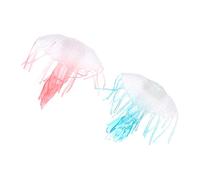 Yardwe 2 Piezas Adornos De Medusas Simuladas Modelo De Animal Marino De Juguete Adorno De Medusa Estática Juguete De Medusas del Océano Modelo De Criatura Marina Rojo El Plastico