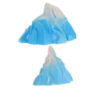 Yardwe 2 Piezas Adornos de micropaisaje Iceberg Decoración del Iceberg del Acuario decoración del Acuario moldes de Silicona para congelador de Sopa decoración de pecera de montaña