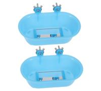 Yardwe 2 Piezas bañera Ducha Aves Espejo pájaro para Jaula Bebedero para pájaros para Jaula bañera para pajaros Bird Bath Jaula pájaros Juguetes Tina baño para pájaros Loro