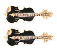Yardwe 2 piezas Broche de Solapa Forma de Violín Esmaltado de Pin Decorativo para Ropa Accesorios para Vestidos y Chaquetas para Fiestas y Regalos