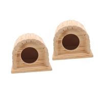 Yardwe 2 Piezas Cabaña De Hámster Choza De Hámster Adorable Casa De Ratas Casa De Jaula De Hámster Escondite De Hamsters Casas De Hámster De Madera Mini Jaula De Conejillo De Indias