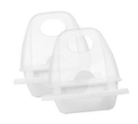 Yardwe 2 Piezas Caja De Comida para Pájaros Comedero para Colibríes Alimentador Jaula De Pájaros Comedero para Loros Dispensador Percha Mascota Cooperativa Comederos El Plastico