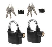 Yardwe 2 piezas Candado Alarma Bicicleta U Tipo Alta Seguridad con Alarma Sonora Unidades con Llaves y Pilas Antirrobo para Motos y Bicicletas