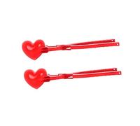 Yardwe 2 Piezas Clip de Bola de Nieve de Amor Fabricante Clip para Hacer Bolas de Nieve en Forma de corazón Abrazadera de Bola de Nieve al Aire plastico abs Rojo