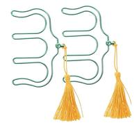 Yardwe 2 Piezas Clip Metal con Borlas de Sujetapáginas para Partituras Clip para Notas Musicales Soporte para Libros