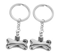 Yardwe 2 Piezas Colgante Urna Cremación para Cenizas de Mascotas Llavero Resistente de Acero Titanio con Frasco Perfume Joyería Memorial Sellada y Antigoteo