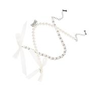 Yardwe 2 Piezas Collar para Perros y Gatos con Perlas Lazo y Colgante de Joyería Ligera y Resistente al para Paseos y Fiestas