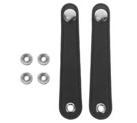 Yardwe 2 Piezas Correa Hebilla Acordeón Fuelle de de Doble Capa de Cuero Pu Negro con Espacio entre Agujeros de 12cm para Entrenamiento Diario y Enseñanza