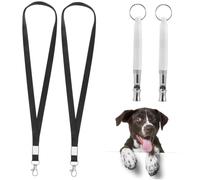 Yardwe 2 Piezas Deja de ladrar Silbato Juguete clickers para adiestramiento de Perros Perro Botones Hablar Cable de Amarre Silbato de Entrenamiento para Perros Silbato para Perros