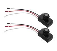 Yardwe 2 Piezas Interruptor Automático de Luz para Iluminación Exterior con Sensor Fotoeléctrico, Función Anochecer a Amanecer, Protección contra Sobrecarga y Resistente al Clima