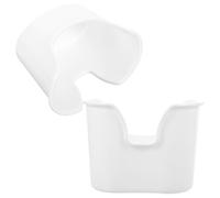 Yardwe 2 Piezas Lavador de Oídos Portátil Palangana para Eliminar la Cera del Oído Plástico Blanco para Clínica y Viaje