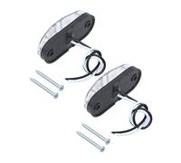 Yardwe 2 piezas Luces Traseras LED para Remolque Lámpara Señalizadora de Doble Color Blanca Resistente al Agua con Función Intermitente para Camión y Furgoneta