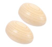 Yardwe 2 Piezas Maracas de Huevo de Madera para Juguete Musical de Percusión Educativo y Sensorial para Desarrollo Infantil y Diversión Musical