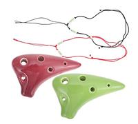 Yardwe 2 Piezas Mini Ocarina de Collar de Ocarina para Principiantes Instrumento Musical para Obsequio Cordón