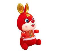 Yardwe 2 Piezas Muñeca De Conejo De Traje Juguetes Decoración Muñecas Juguete De Mascota De Conejo De Peluche De Peluche De Conejo De Peluche Preciosa Conejita Algodón Rojo