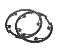 Yardwe 2 Piezas Negro Protector ABS Cadena de Bicicleta de Montaña | Cubierta Cierre de Nylon, Borde Redondeado y Superficie Texturizada, para Rutas Urbanas y Forestales